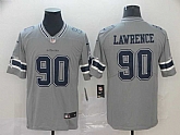 Nike Cowboys 90 DeMarcus Lawrence Gray Inverted Legend Limited Jersey,baseball caps,new era cap wholesale,wholesale hats